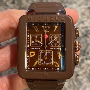 Brown/Rose Gold Jelly Park Bean Watch Preowned